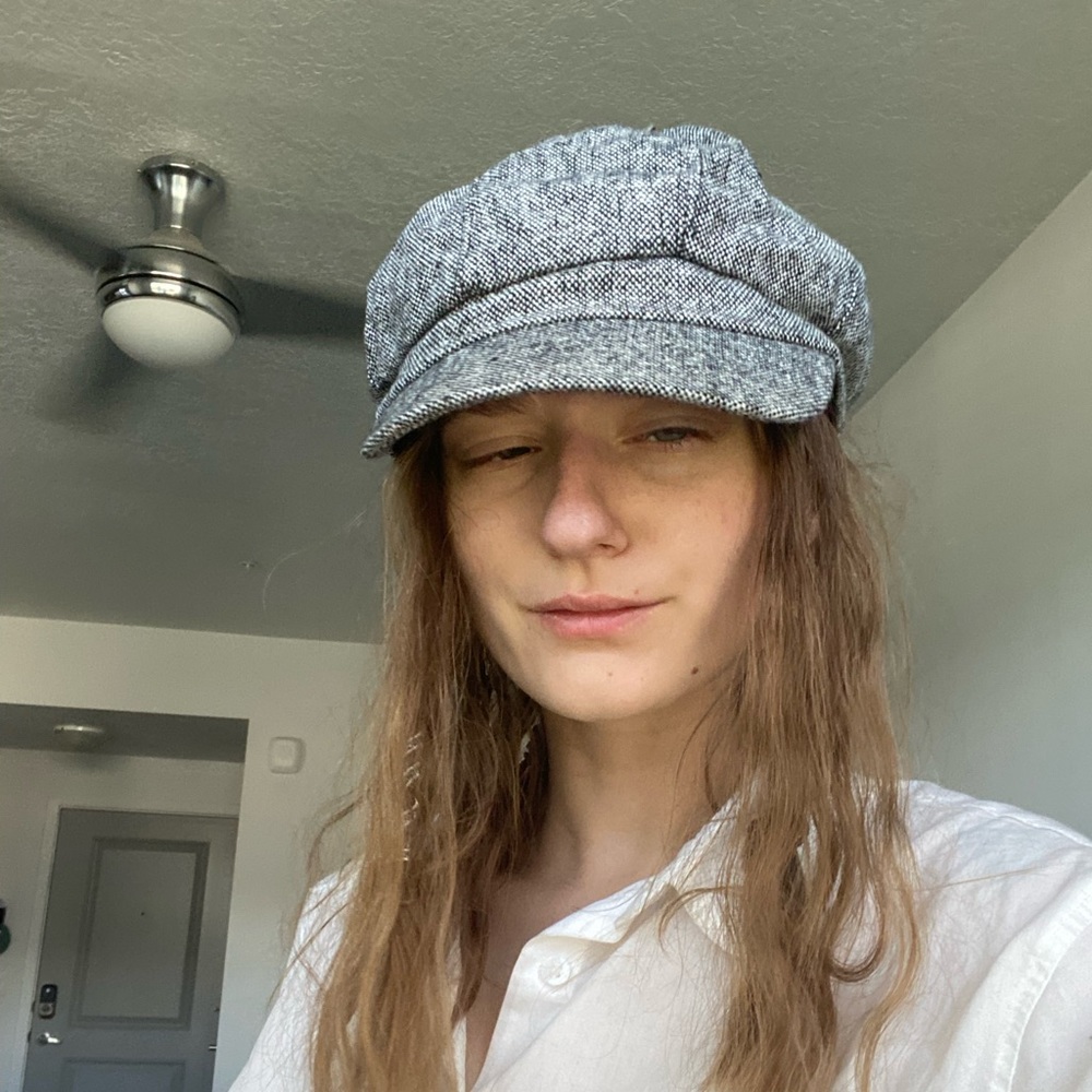 Vintage flat cap grey/black